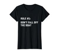 Don't Fall Off The Boat Funny Cruise Ship Vacation Value Graphic T-Shirt, Women, Black, XS