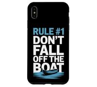 Dont Fall Off The Boat Rule Number One Boater Humor Nautical Case for iPhone XS Max