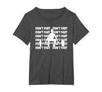Dont Fart Dont Fart Weightlifting Gym T-Shirt, Women's Plus, Dark Heather Grey, 2X