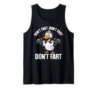 Don't Fart Duck Lifting Funny Gym Workout Humor Tank Top