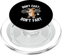 Don't Fart Funny Dog Workout Weight Lifting Workout Fitness PopSockets PopGrip for MagSafe