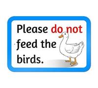 Don'T Feed The Birds Ducks Aluminum Metal Sign Metal Sign 8x12 Inches