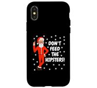 Don't Feed The Hipsters Ugly Christmas Santa Claus Case for iPhone X/XS