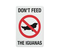 Don'T Feed The Iguanas Sign 12 X 8 Inches Reflective Aluminum Metal Warning Signage With Symbol For Indoor Outdoor Use
