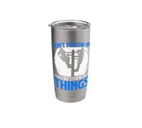 Don't Follow Me Electric Technician Cable Electrical Lineman Stainless Steel Insulated Tumbler