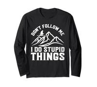 Don't Follow Me I Do Stupid Things Funny Skiing Humor Skier Long Sleeve T-Shirt