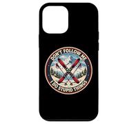 Don't Follow Me I Do Stupid Things Funny Skiing Skier Ski Case for iPhone 12 mini