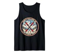 Don't Follow Me I Do Stupid Things Funny Skiing Skier Ski Tank Top