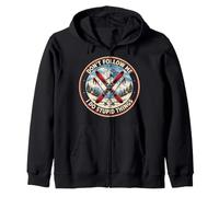 Don't Follow Me I Do Stupid Things Funny Skiing Skier Ski Zip Hoodie