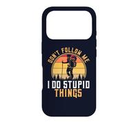 Don't Follow Me I Do Stupid Things Retro Backpacking Hiking Case for iPhone 17 Pro