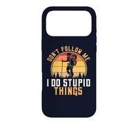 Don't Follow Me I Do Stupid Things Retro Backpacking Hiking Case for iPhone 17 Pro Max