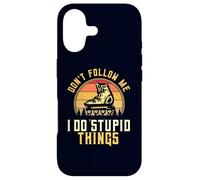 Don't Follow Me I Do Stupid Things Retro Roller Blading Case for iPhone 17