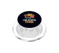 Don't Follow Me I Do Stupid Things Retro Spearfishing Lover PopSockets PopGrip for MagSafe