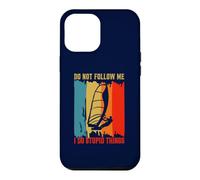 Don't Follow Me I Do Stupid Things Retro Windsurfing Case for iPhone 12 Pro Max