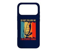 Don't Follow Me I Do Stupid Things Retro Windsurfing Case for iPhone 17 Pro Max