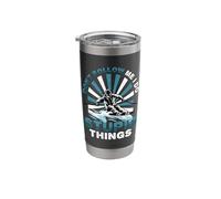 Don't Follow Me I Do Stupid Things Skiing Ski Lover Stainless Steel Insulated Tumbler