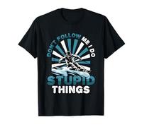 Don't Follow Me I Do Stupid Things Skiing Ski Lover T-Shirt