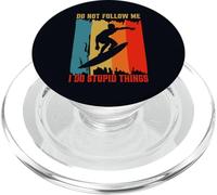 Dont Follow Me I Do Stupid Things Skimboarding Retro Costume PopSockets PopGrip for MagSafe