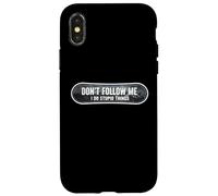Don't Follow Me I Do Stupid Things Snowboard Snowboarding Case for iPhone X/XS