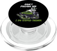 Dont follow me i do stupid things Snowmobile PopSockets PopGrip for MagSafe