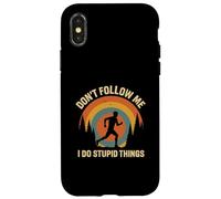 Don't Follow Me I Do Stupid Things Trail Runner Case for iPhone X/XS
