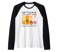 Don't Follow Me I'm Lost Too Elephant Watercolor Raglan Baseball Tee