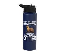 Dont Follow me im Lost Too Probably Following an Otter Stainless Steel Insulated Water Bottle