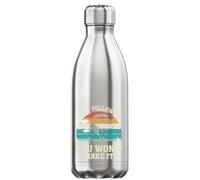 Don't Follow Me You Won't Make It Sky Divers Graphic Vacuum Insulated Thermal Water Bottle Silver