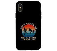 Don't Follow Us We Do Stupid Things Too A Burro Racing Lover Case for iPhone X/XS