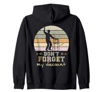 Don't Forget My Discount Funny Old Senior Citizens Zip Hoodie