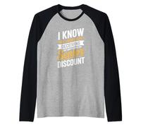 Dont Forget My Senior Discount Funny Elderly Raglan Baseball Tee