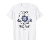 Don't Forget to Imagine THE Best CASE Scenario Slogan Value Graphic T-Shirt, Men, White, XL