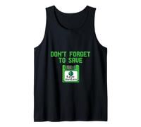 Dont Forget to Save Earth Day Floppy Disk Retro Geek Tank Top