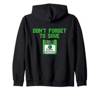 Dont Forget To Save Earth Day Floppy Disk Retro Geek Zip Hoodie
