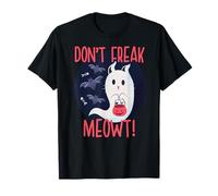 Don't Freak Meowt! Paranormal Halloween Cat Meme T-Shirt