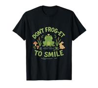 Don't Frog-et to Smile Cottagecore Frog Design T-Shirt
