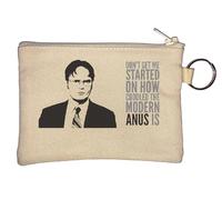 Don't get me Started Key Chain Coin Purse Beige