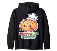 Don't Get Me Started Sourdough Pun Funny Kawaii Bread Zip Hoodie