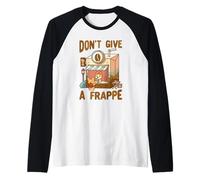 Don't Give A Frappe Coffee Kawaii Cute Funny Raglan Baseball Tee