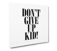 Dont Give Up Modern Typography Quote Canvas Print | Gallery Wrapped 30mm Frame Wall Art | 20x20 inches | Ready to Hang | Modern Typography Picture | Living Room Bedroom Lounge Office