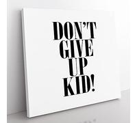 Dont Give Up Modern Typography Quote Canvas Wall Art Print Ready to Hang, Framed Picture for Living Room Bedroom Home Office Décor, 50x50 cm (20x20 Inch)