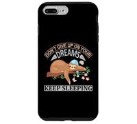 Don't Give Up On Your Dreams Keep Sleeping Funny Sloth Quote Case for iPhone 7 Plus/8 Plus