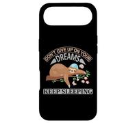 Don't Give Up On Your Dreams Keep Sleeping Funny Sloth Quote Case for iPhone Air