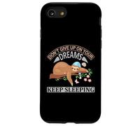 Don't Give Up On Your Dreams Keep Sleeping Funny Sloth Quote Case for iPhone SE (2020) / 7/8