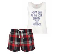 Don't Give Up On Your Dreams Keep Sleeping Pyjama Set 60 SECOND MAKEOVER Red L
