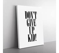 Dont Give Up Typography Quote Canvas Wall Art Print Ready to Hang, Framed Picture for Living Room Bedroom Home Office Décor, 76x50 cm (30x20 Inch)