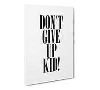 Dont Give Up Typography Quote Canvas Wall Art Print Ready to Hang, Framed Picture for Living Room Bedroom Home Office Décor, 20x14 Inch (50x35 cm)