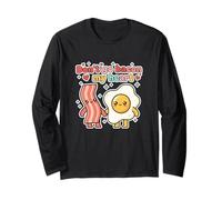Don't Go Bacon My Heart Cute Kawai Egg Funny Pun Couples Long Sleeve T-Shirt