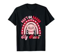 Don't Go Bacon My Heart Valentine Pig Rainbow Funny Chef T-Shirt