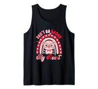 Don't Go Bacon My Heart Valentine Pig Rainbow Funny Chef Tank Top